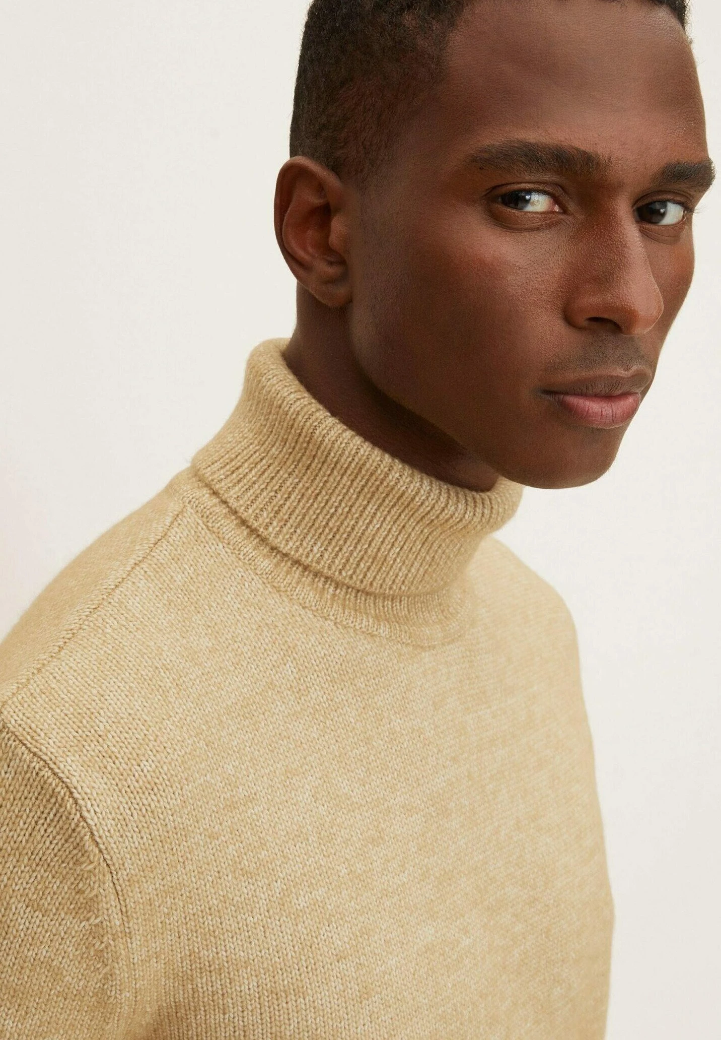 Tom Tailor Melierter Rollkragen- Trui - Dark Sepia Melange 4 Tom Tailor Melierter Rollkragen- Trui - Dark Sepia Melange - Afbeelding 4