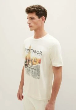 Tom Tailor Mit Fotoprint - T-Shirt Print - Vintage Beige -Tom Tailor 129e60bc584942ad89b033c518786922