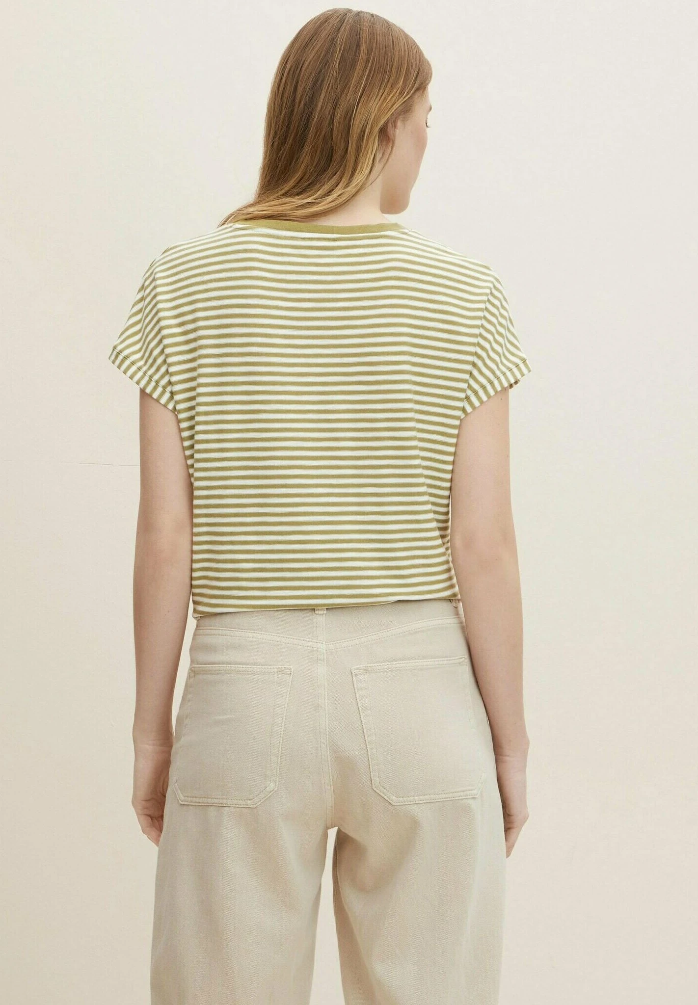Tom Tailor T-Shirt Print - Olive Horizontal Stripe 3 Tom Tailor T-Shirt Print - Olive Horizontal Stripe - Afbeelding 3