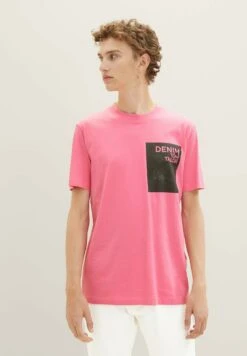 TOM TAILOR Denim Chest- T-Shirt Print - Pink