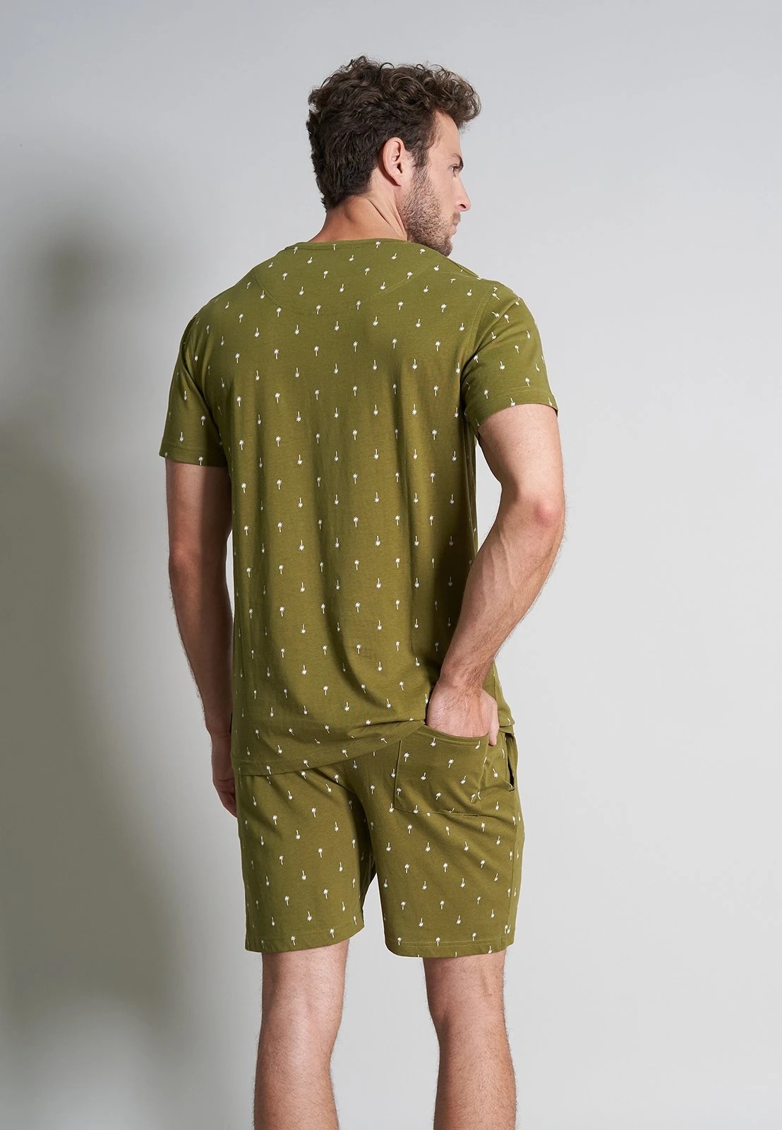 Tom Tailor Set Shorty - Pyjama - Grün Mittel Allover 2 Tom Tailor Set Shorty - Pyjama - Grün Mittel Allover - Afbeelding 2