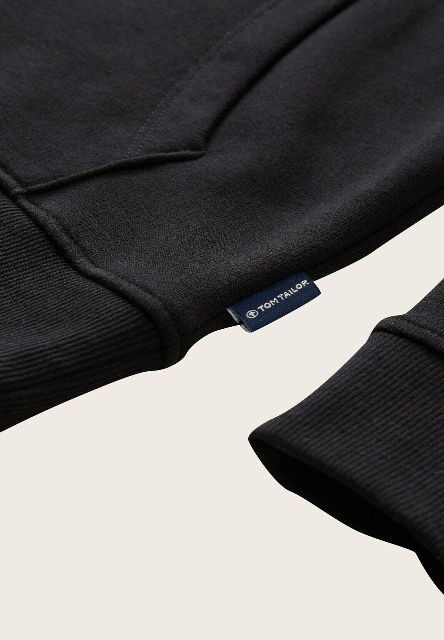 Tom Tailor Mit Logo Print - Hoodie - Black 3 Tom Tailor Mit Logo Print - Hoodie - Black - Afbeelding 3