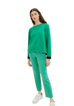 Tom Tailor Crew Neck- Sweater - Vivid Leaf Green