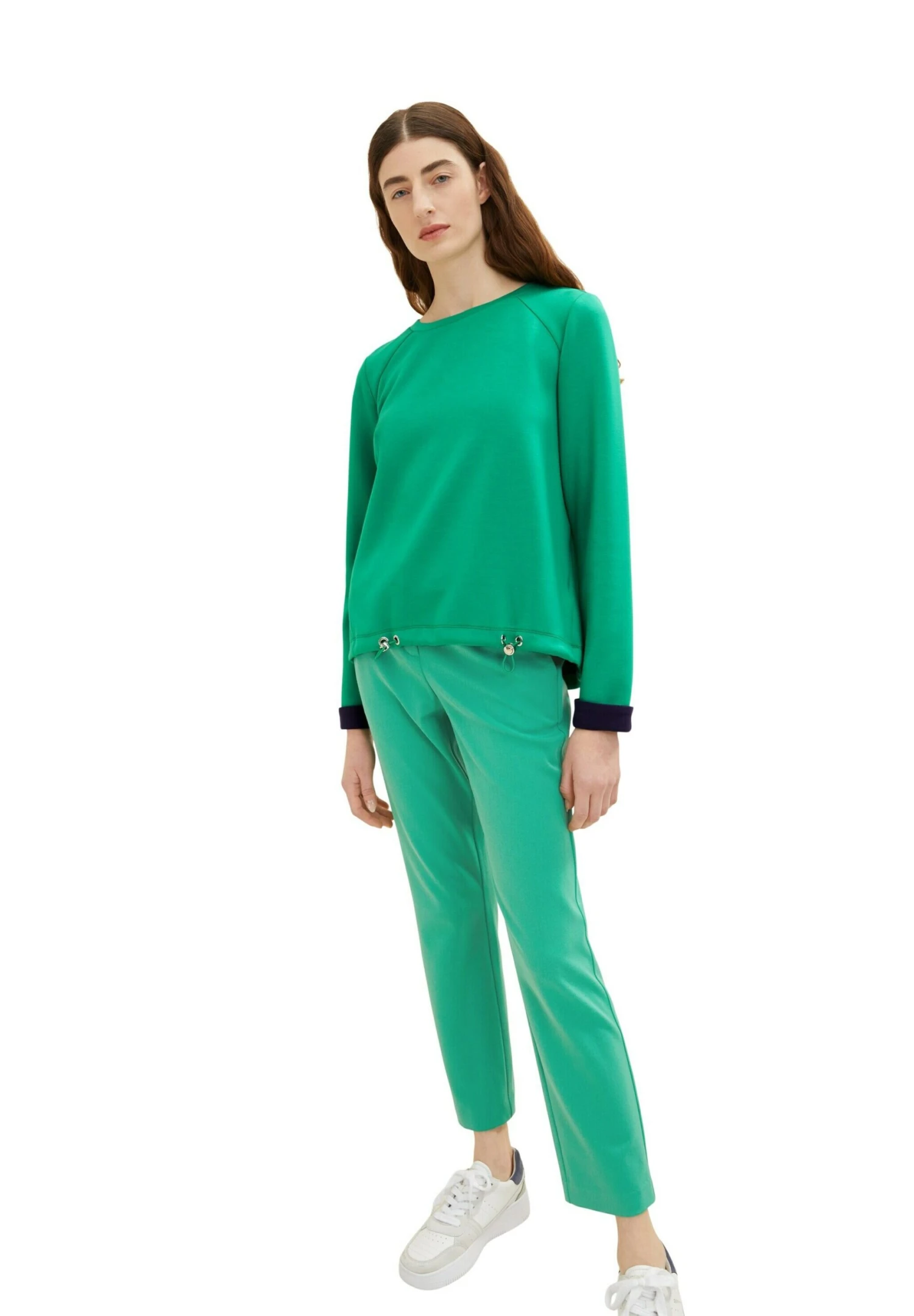 Tom Tailor Crew Neck- Sweater - Vivid Leaf Green 1 Tom Tailor Crew Neck- Sweater - Vivid Leaf Green