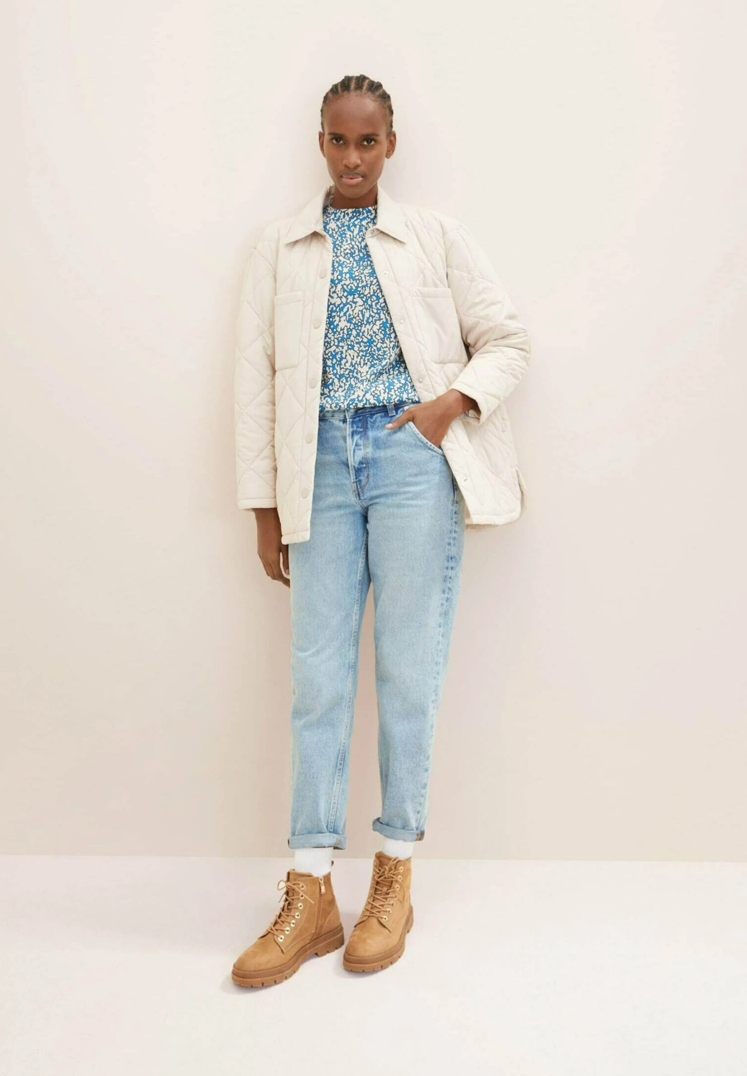 TOM TAILOR Denim Gemustertes - T-Shirt Print - Abstract Structure Print 2 TOM TAILOR Denim Gemustertes - T-Shirt Print - Abstract Structure Print - Afbeelding 2