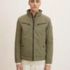 Tom Tailor Quilted Biker - Jas - Dusty Olive Green