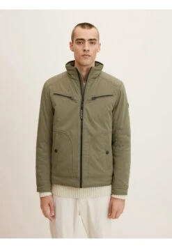 Tom Tailor Quilted Biker - Jas - Dusty Olive Green