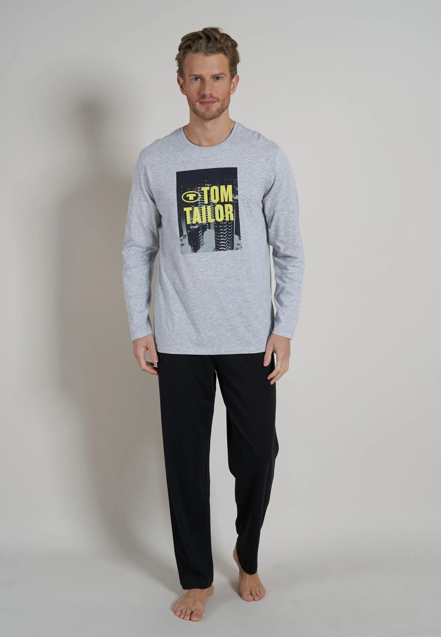 Tom Tailor Set - Pyjama - Grau Hell Melange 1 Tom Tailor Set - Pyjama - Grau Hell Melange