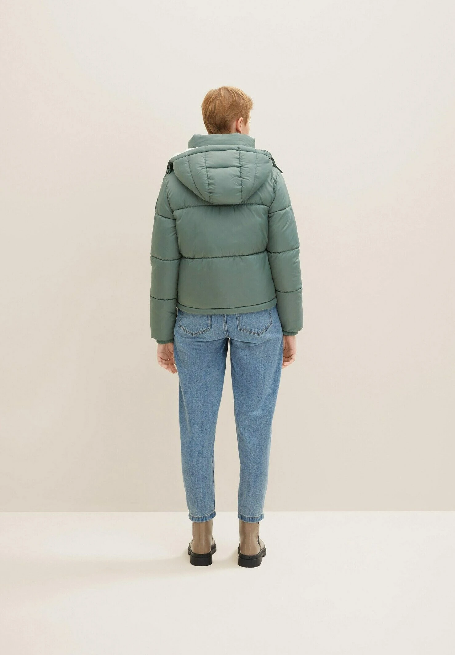 TOM TAILOR Denim Mit Abnehmbarer Kapuze - Winterjas - Green Dust 3 TOM TAILOR Denim Mit Abnehmbarer Kapuze - Winterjas - Green Dust - Afbeelding 3