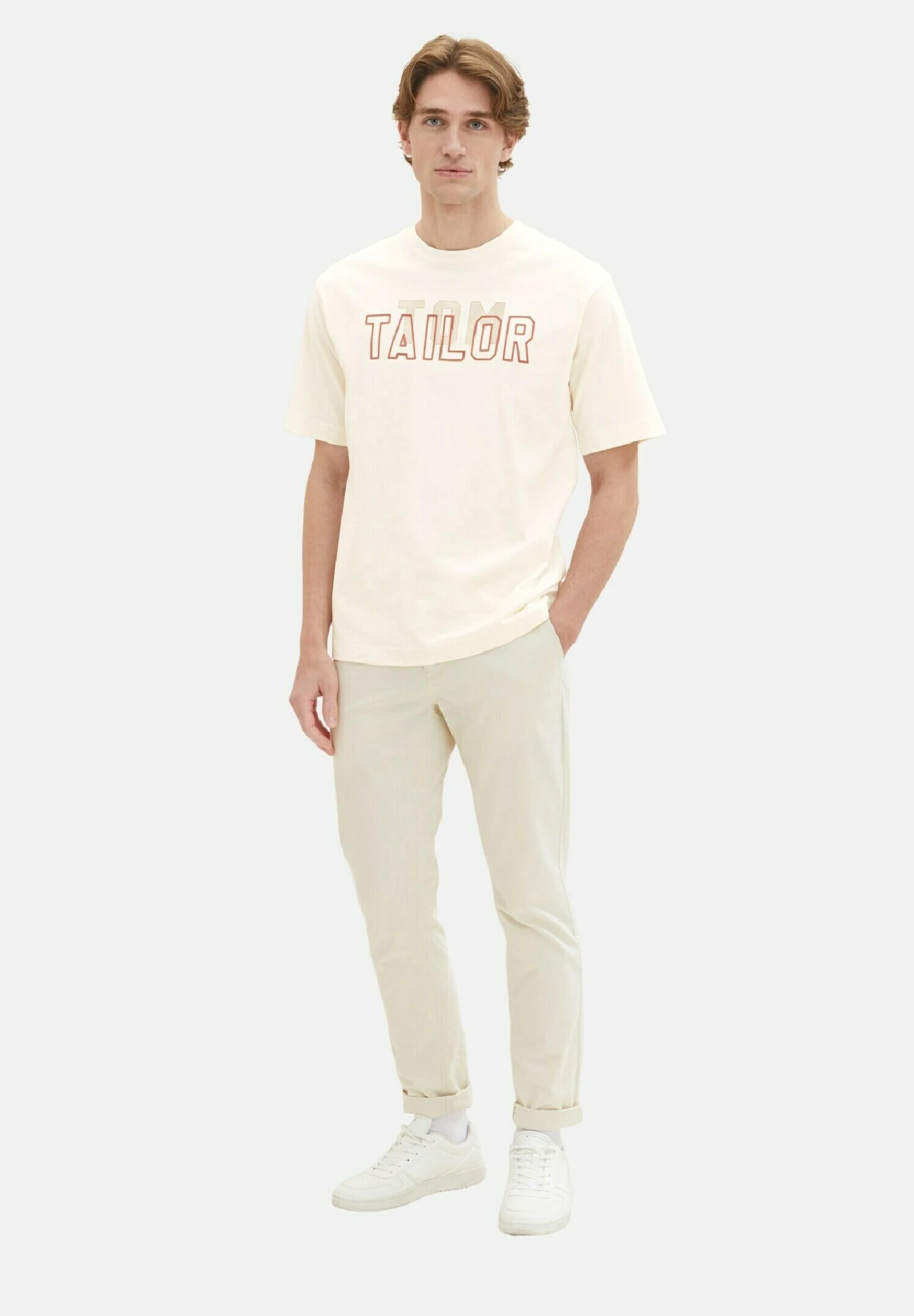 Tom Tailor Mit Print - T-Shirt Print - Vintage Beige 12 Tom Tailor Mit Print - T-Shirt Print - Vintage Beige - Afbeelding 12