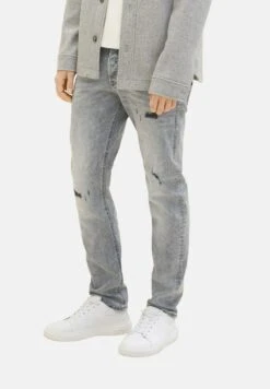 TOM TAILOR Denim Piers Slim- Slim Fit Jeans - Used Light Stone Grey Denim 26 TOM TAILOR Denim Piers Slim- Slim Fit Jeans - Used Light Stone Grey Denim -Tom Tailor 15abb460148c4061a0ca05c96a660f8e