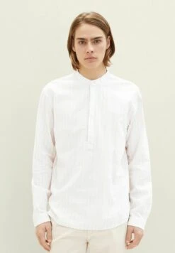 TOM TAILOR Denim Mit Stehkragen - Overhemd - Light Beige Big Stripe