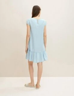 Tom Tailor Mit Volant - Spijkerjurk - Blue Denim -Tom Tailor 15ebad4f9cd7427481973ab1ea47699d