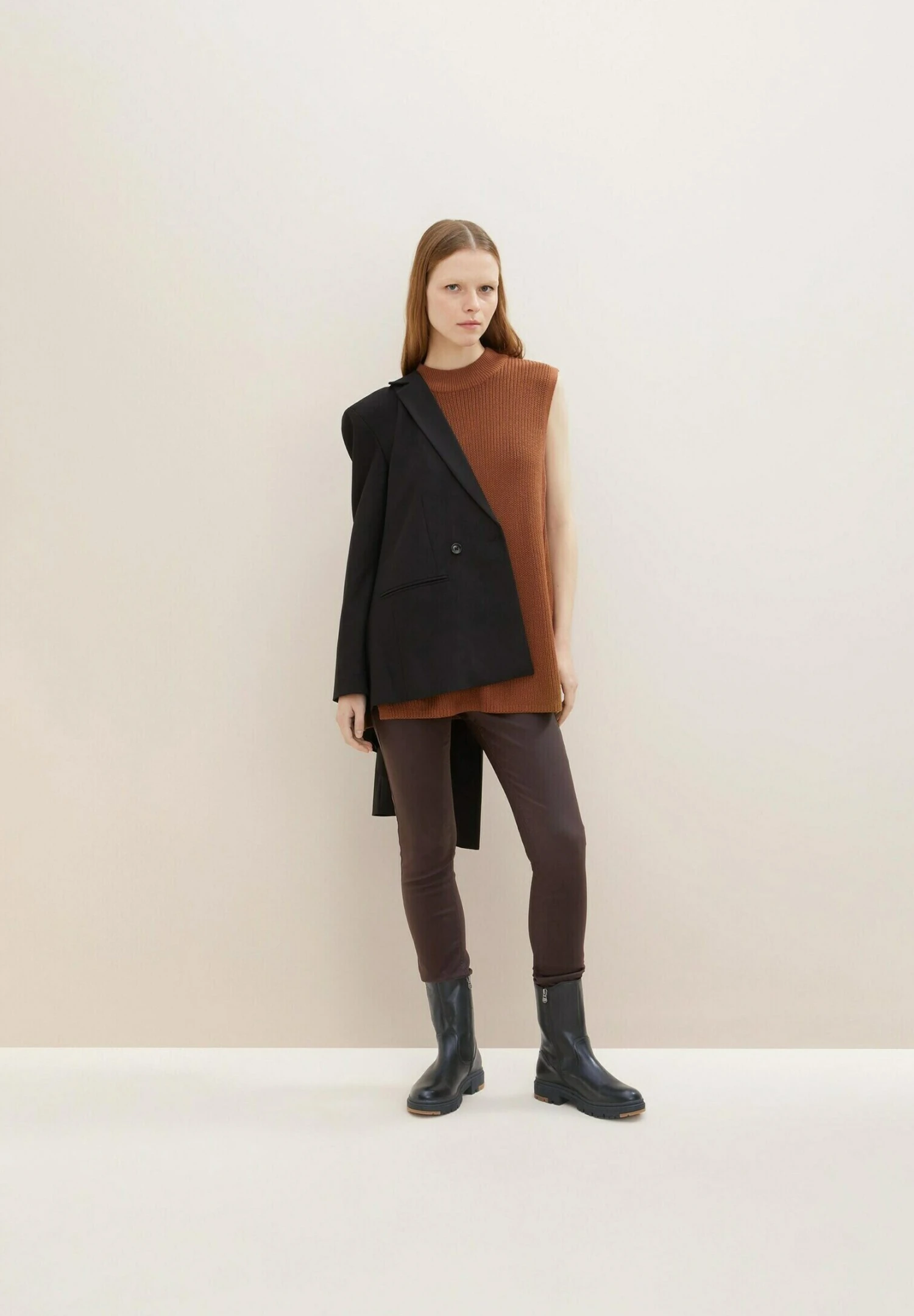 TOM TAILOR Denim Lange - Trui - Mid Brown 2 TOM TAILOR Denim Lange - Trui - Mid Brown - Afbeelding 2