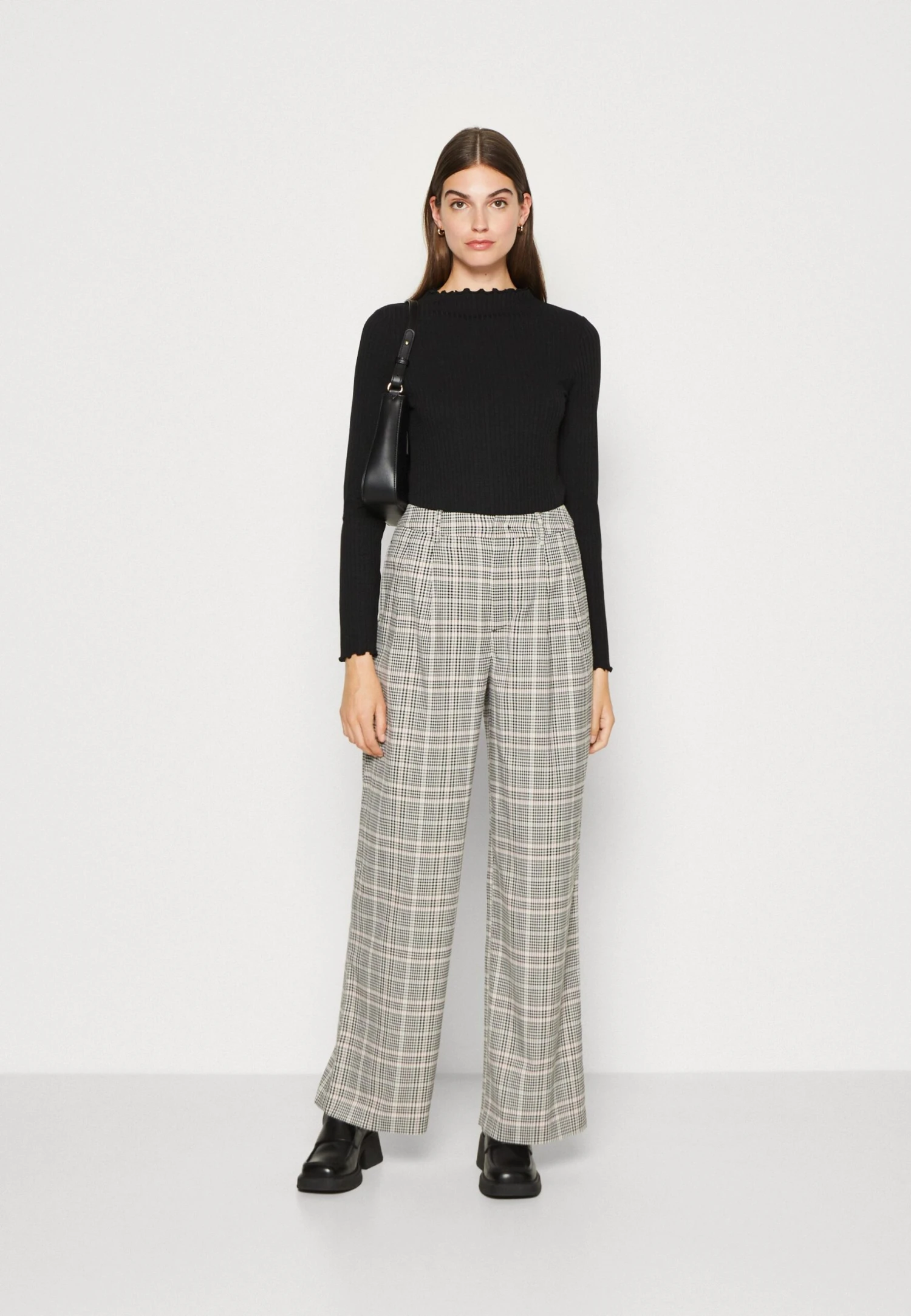 TOM TAILOR Denim Check Wide Leg Pant - Broek - Rose/Grey 2 TOM TAILOR Denim Check Wide Leg Pant - Broek - Rose/Grey - Afbeelding 2