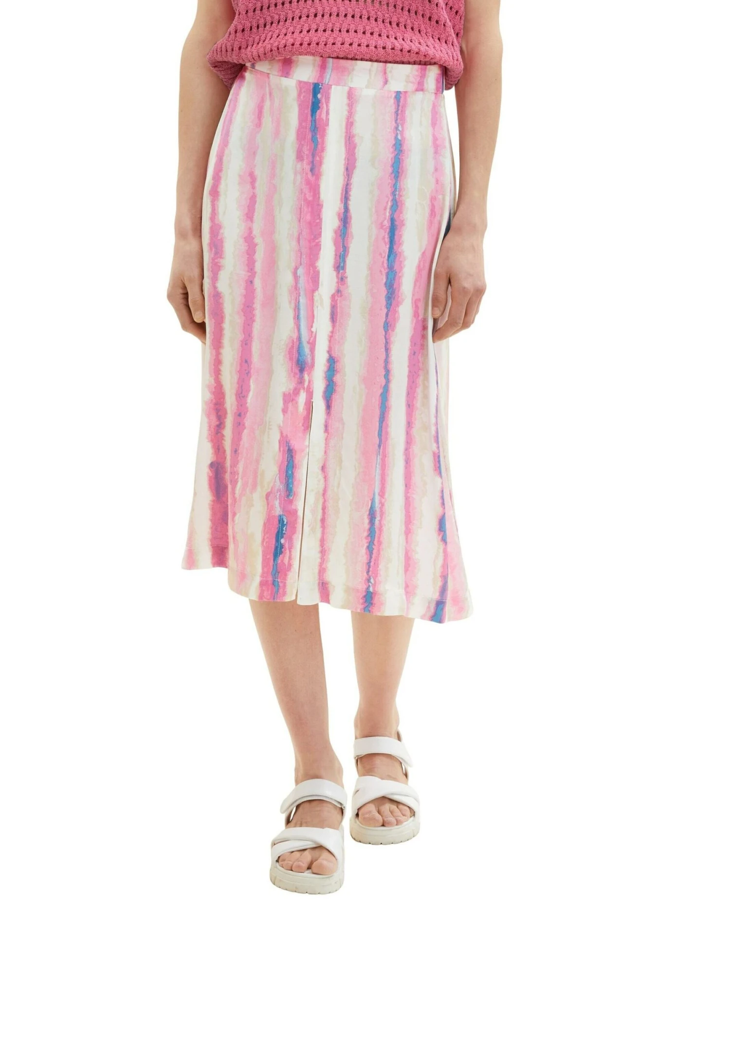 Tom Tailor Bedruckter - A-Lijn Rok - Pink Tie Dye Stripe 2 Tom Tailor Bedruckter - A-Lijn Rok - Pink Tie Dye Stripe - Afbeelding 2