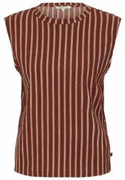 TOM TAILOR Denim Top - Brown Beige Stripe -Tom Tailor 182f8957cb7d41e68301def6b93b4143