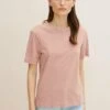 Tom Tailor In Melange Optik - T-Shirt Basic - Nude Rose