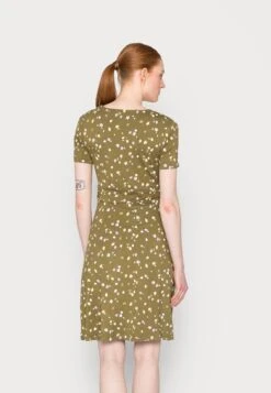 Tom Tailor Printed Dress - Jerseyjurk - Olive Small Floral Design -Tom Tailor 187b16ecb42e46f38e1f257397b2e674