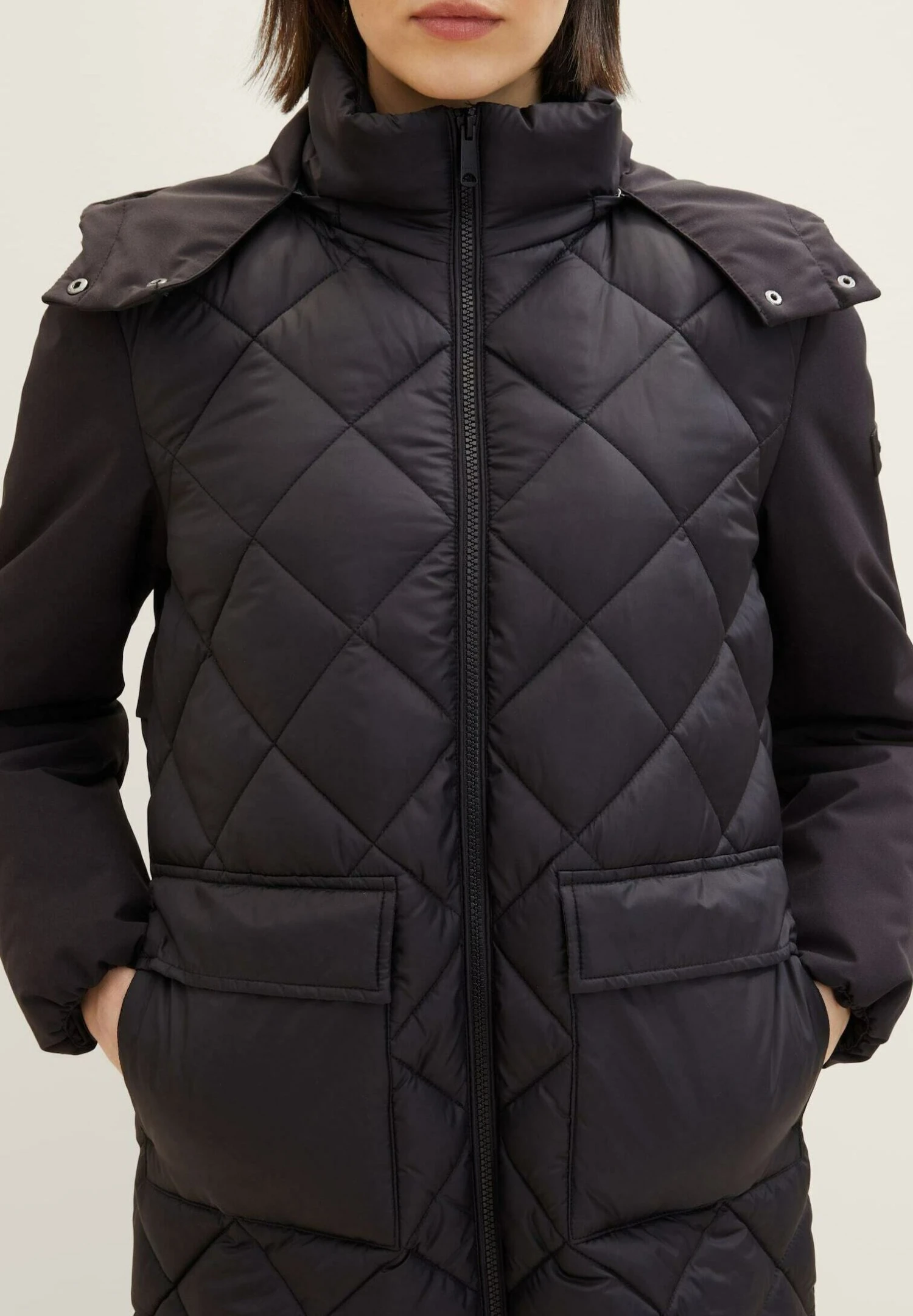 Tom Tailor Hybrid - Winterjas - Deep Black 4 Tom Tailor Hybrid - Winterjas - Deep Black - Afbeelding 4