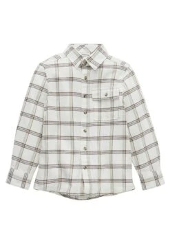 Tom Tailor Mit Karomuster - Overhemd - Beige Base Multicolor Check