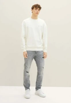 TOM TAILOR Denim Piers Slim- Slim Fit Jeans - Used Light Stone Grey Denim 32 TOM TAILOR Denim Piers Slim- Slim Fit Jeans - Used Light Stone Grey Denim -Tom Tailor 19d7eeb4e51445bfb4bc720ac232d1b4