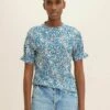 TOM TAILOR Denim Gemustertes  - T-Shirt Print - Abstract Structure Print