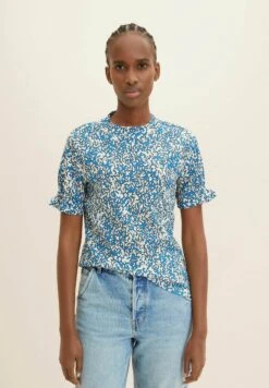 TOM TAILOR Denim Gemustertes  - T-Shirt Print - Abstract Structure Print
