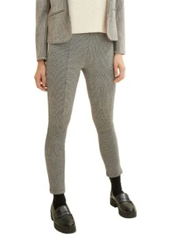 Tom Tailor Mit Teilungsnähten - Broek - Tarmac Beige Ck Check Design -Tom Tailor 1b805ee64f8649be9483e30da3eddb55