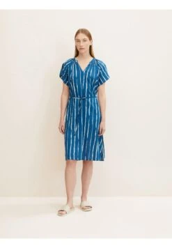 Tom Tailor Jurk - Blue Tiedye Stripe