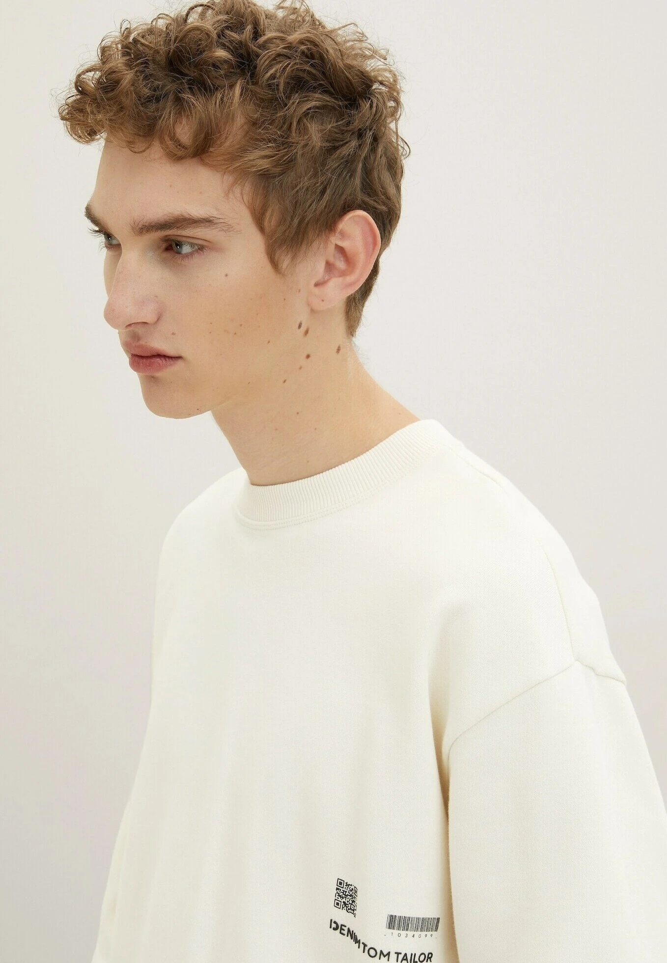 TOM TAILOR Denim Strick Mit Print - Sweater - Soft Light Beige 4 TOM TAILOR Denim Strick Mit Print - Sweater - Soft Light Beige - Afbeelding 4