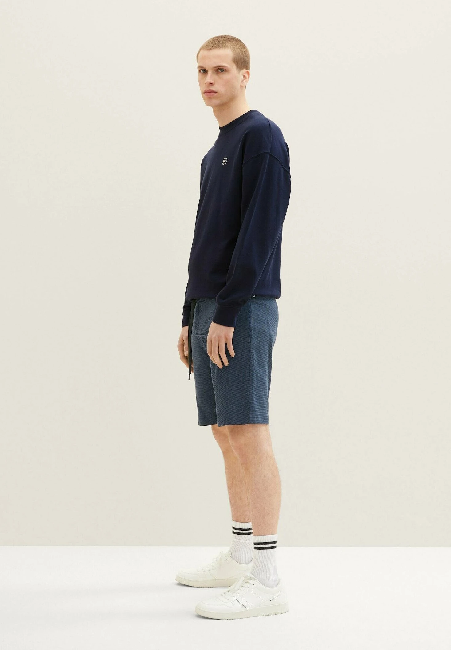 TOM TAILOR Denim Shorts - Navy Blue Structure 5 TOM TAILOR Denim Shorts - Navy Blue Structure - Afbeelding 5