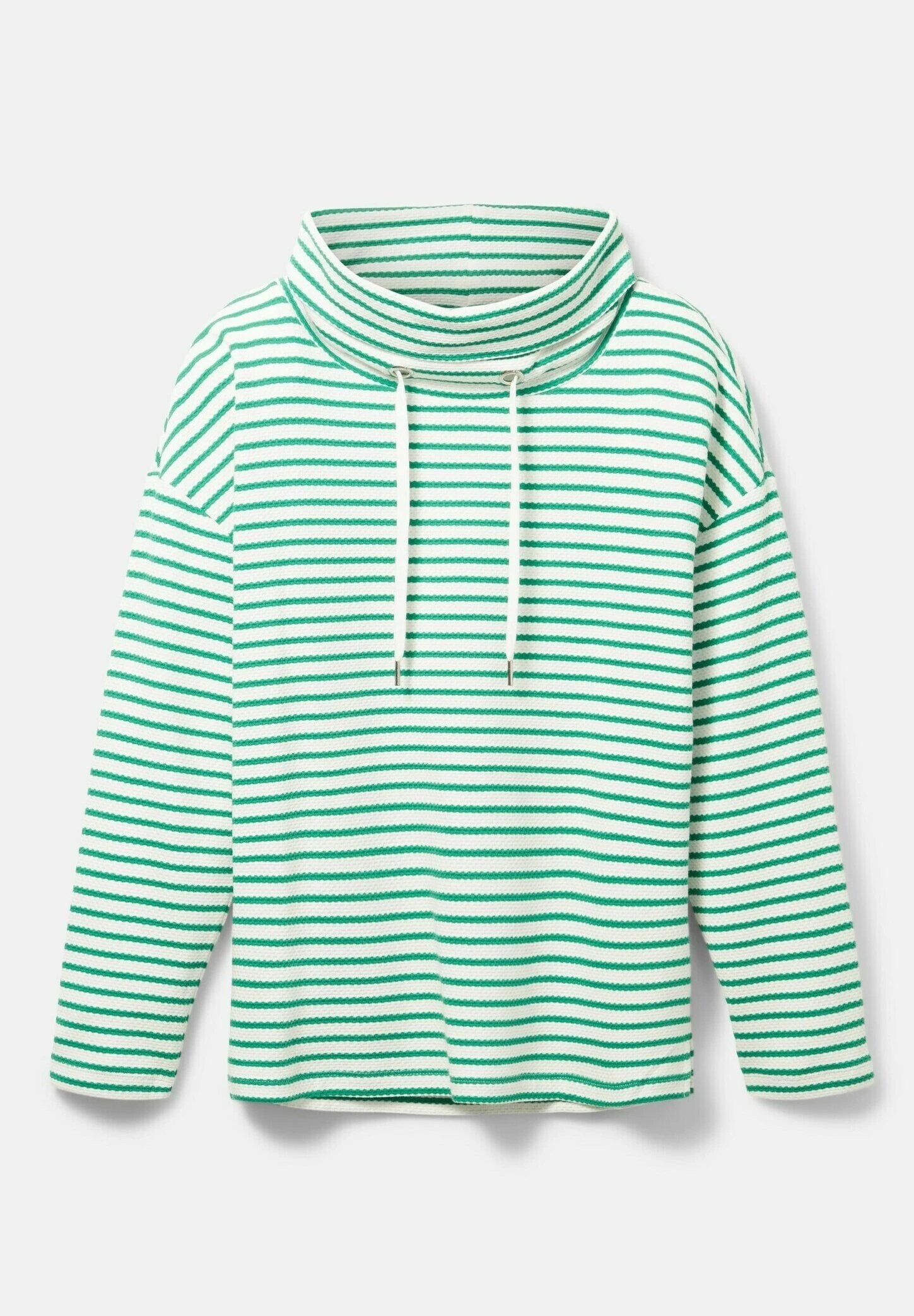 Tom Tailor Structure - Sweater - Off White Green Stripe 7 Tom Tailor Structure - Sweater - Off White Green Stripe - Afbeelding 7