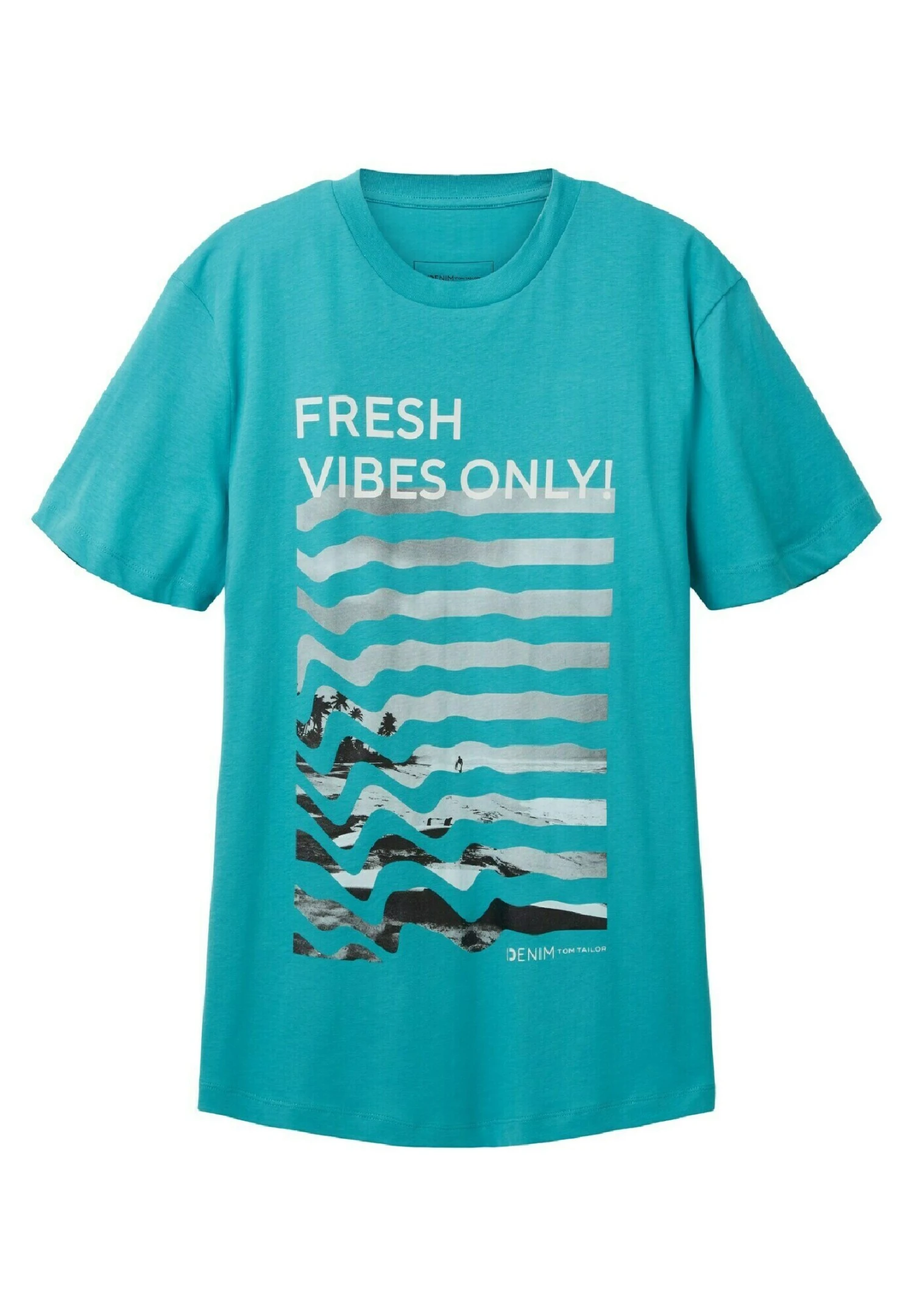 TOM TAILOR Denim Mit Fotoprint - T-Shirt Print - Deep Turquoise 5 TOM TAILOR Denim Mit Fotoprint - T-Shirt Print - Deep Turquoise - Afbeelding 5