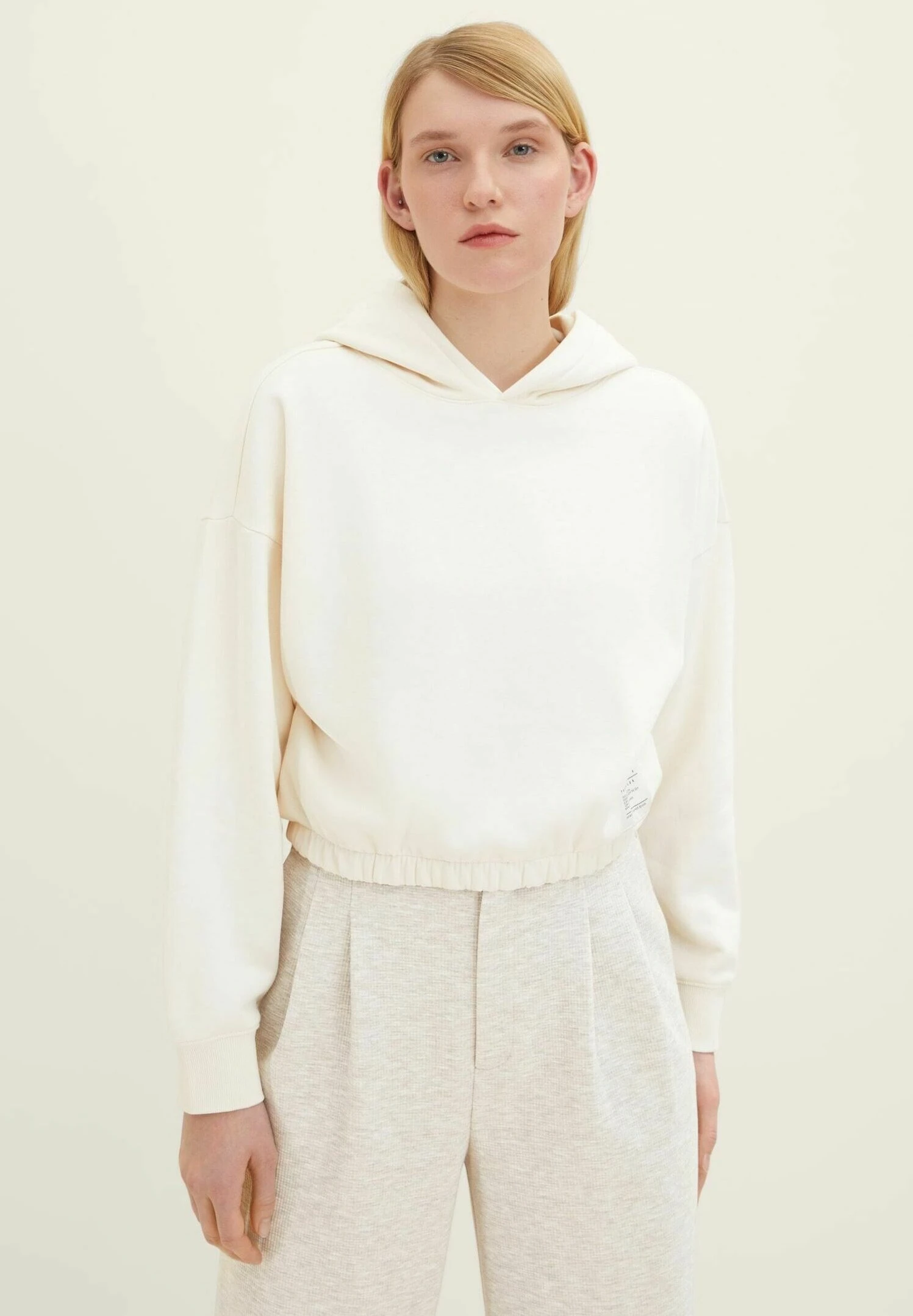 Tom Tailor Hoodie - Gardenia White 1 Tom Tailor Hoodie - Gardenia White