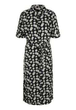 TOM TAILOR Denim Midi- Blousejurk - Black Daisy Print -Tom Tailor 1d99ab689c90468592ac6f21b823a16e