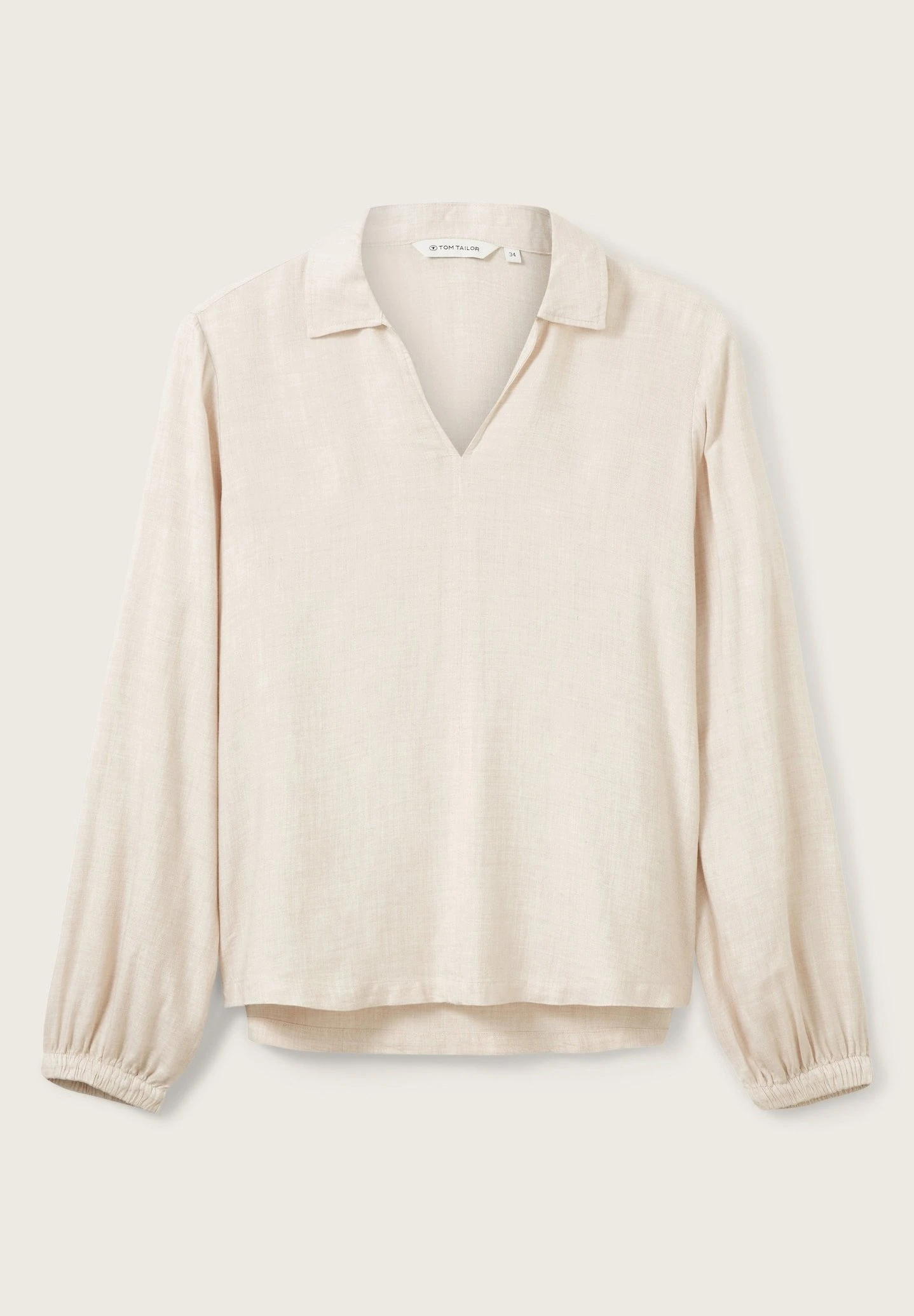 Tom Tailor In Melange Optik - Blouse - Cold Beige Melange 7 Tom Tailor In Melange Optik - Blouse - Cold Beige Melange - Afbeelding 7