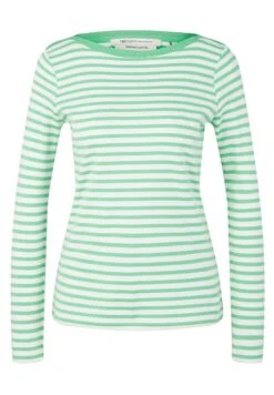 TOM TAILOR Denim Contrast Neck - Longsleeve - White Green Stripe 34 TOM TAILOR Denim Contrast Neck - Longsleeve - White Green Stripe -Tom Tailor 1ecd1bb0366e4348b4557d8e0f615bc5