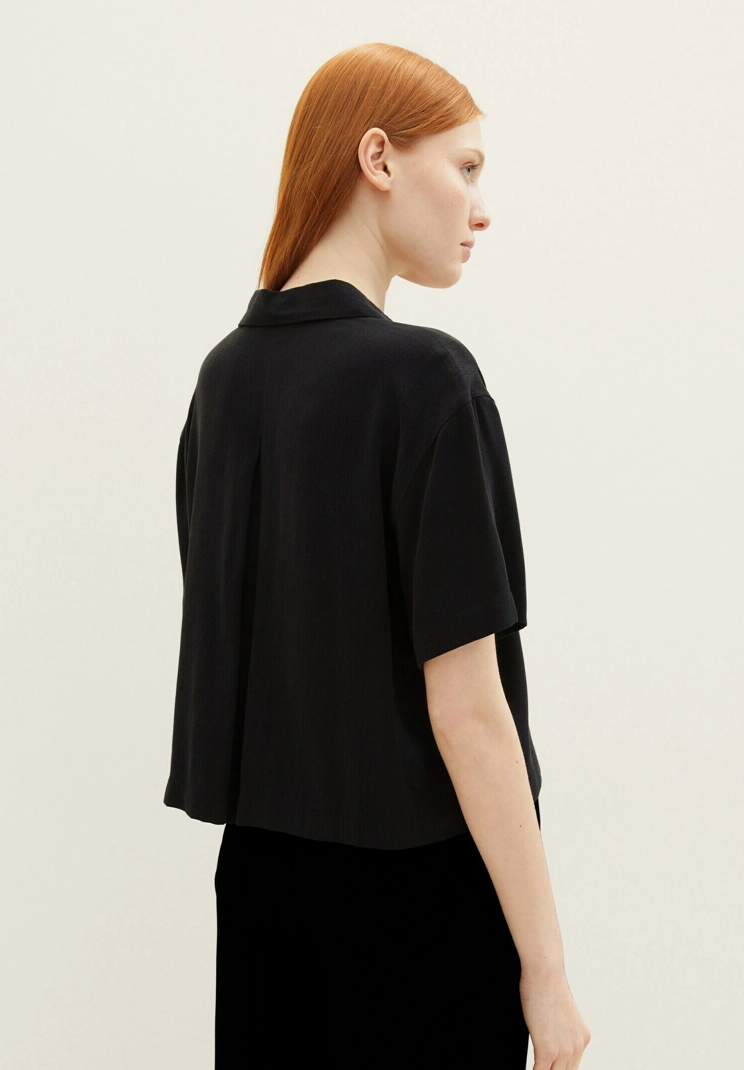 TOM TAILOR Denim Kurzarm - Overhemdblouse - Deep Black 3 TOM TAILOR Denim Kurzarm - Overhemdblouse - Deep Black - Afbeelding 3