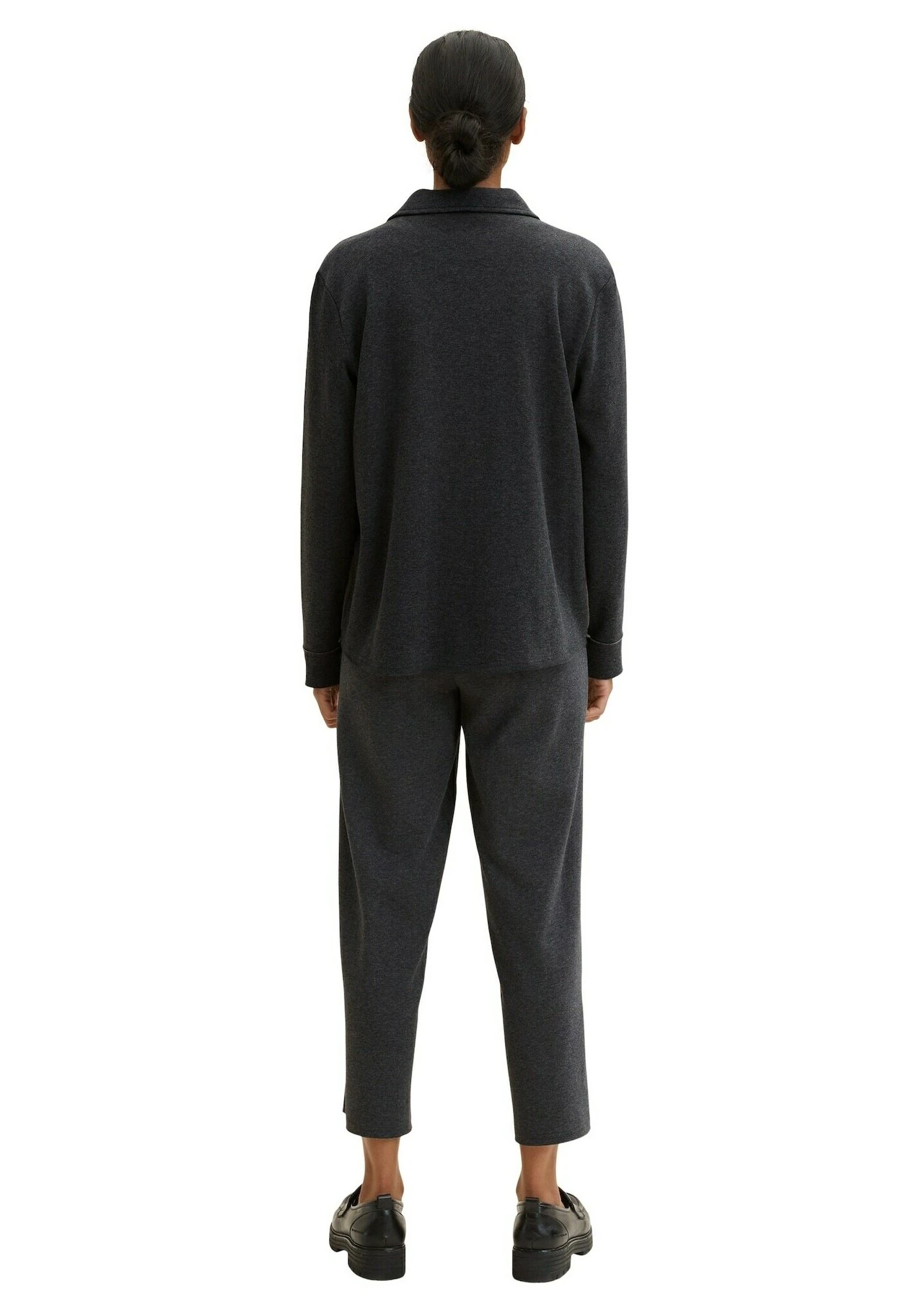 Tom Tailor Overhemdblouse - Evident Anthracite Melange 3 Tom Tailor Overhemdblouse - Evident Anthracite Melange - Afbeelding 3