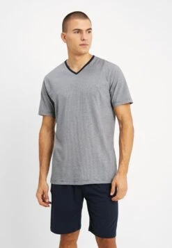 Tom Tailor Shorty V-Neck Set - Pyjama - Dark Blue