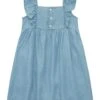Tom Tailor Mit Volants - Jurk - Light Stone Bright Blue Denim