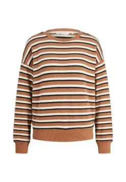 TOM TAILOR Denim Gestreiftes - Sweater - Creme Brown Stripe -Tom Tailor 20d5aee0463c423ebeeac0bae64ed7de