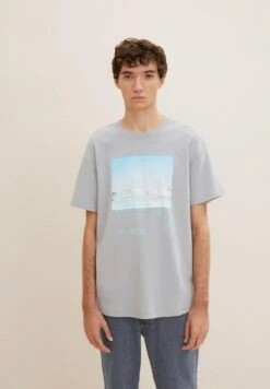 TOM TAILOR Denim Mit Fotoprint - T-Shirt Print - Explicit Grey