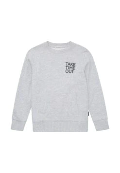 Tom Tailor Mit Textprint - Sweater - Light Stone Grey Melange