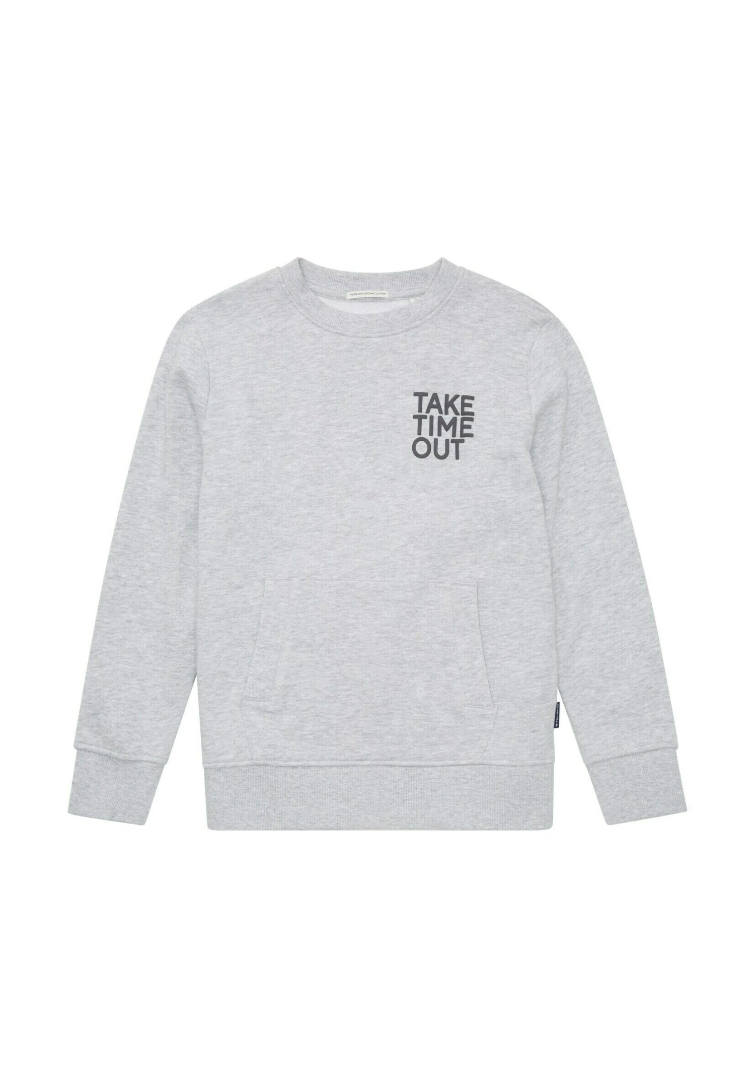 Tom Tailor Mit Textprint - Sweater - Light Stone Grey Melange 1 Tom Tailor Mit Textprint - Sweater - Light Stone Grey Melange