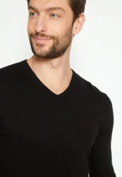 Tom Tailor Basic V Neck- Trui - Black 10 Tom Tailor Basic V Neck- Trui - Black -Tom Tailor 224ccd2488174eafa064e1481dabe4e1