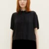 TOM TAILOR Denim Kurzarm - Overhemdblouse - Deep Black