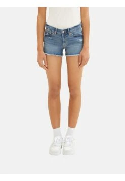 TOM TAILOR Denim Im Used Look - Jeansshort - Destroyed Mid Stone Blue Denim