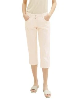 Tom Tailor 3/4Mit Teilungsnaht - Shorts - Fawn Beige Offwhite Stripe -Tom Tailor 2302387a5bad4588b900d43602b61119